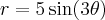  r=5\sin(3\theta)